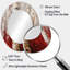 White And Red Birch Wood In Winter V - Red Traditional Oval Wall Mirror-1311716785