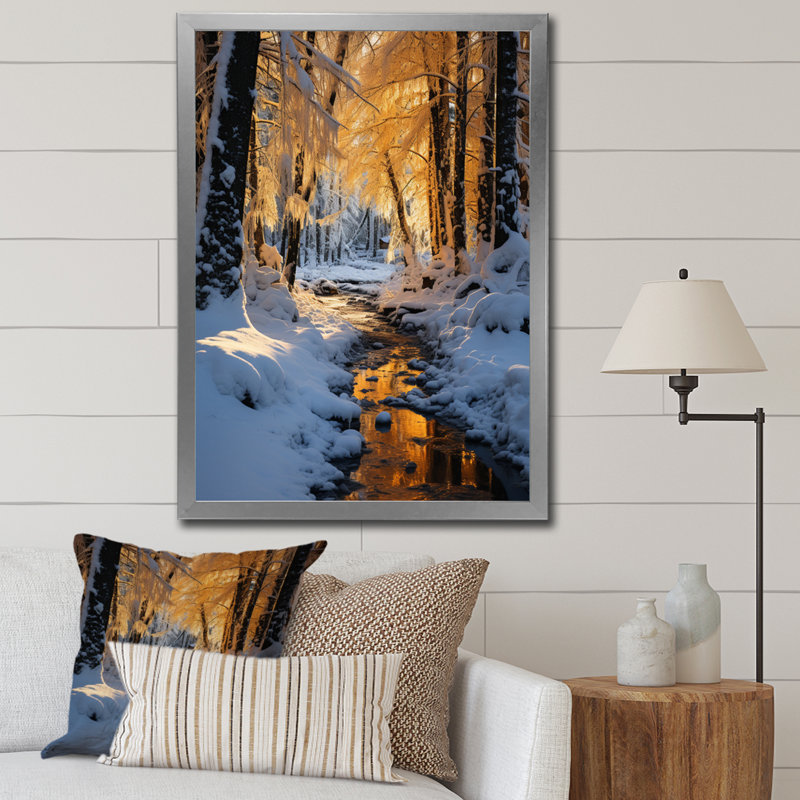 Mirryah Alaska Silent Winter I - reproduction, Cadre photo argenté, H 32 po x l 24 po x P 1 po