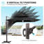 Parasol lumineux en porte-à-faux 11 x 9 pi avec base lestée - déplaçable sans effort par une seule personne-66753960