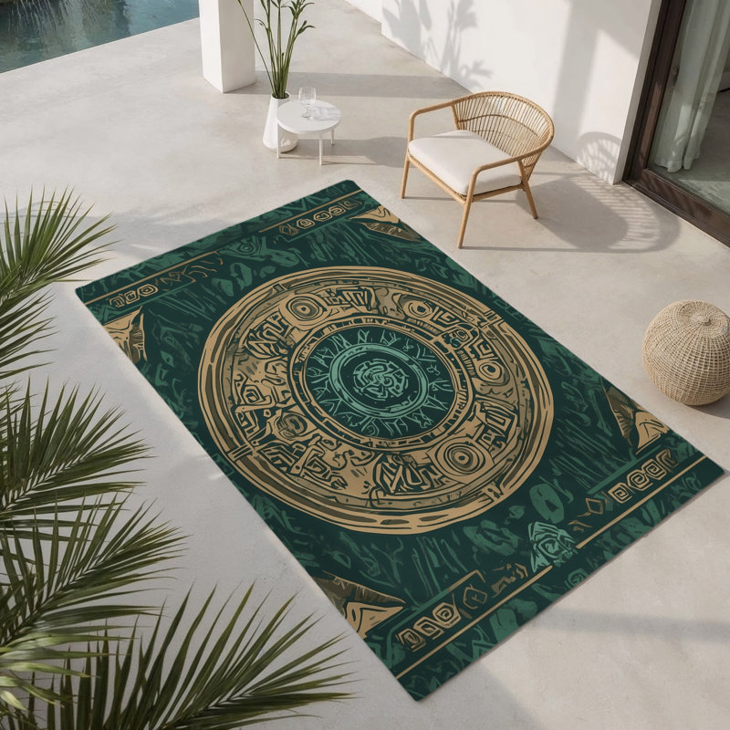 Tapis intérieur et extérieur Courageous Heart, Rectangle 9 pi x 12 pi