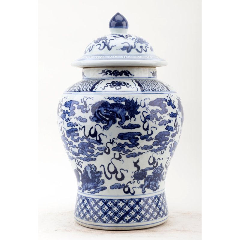 Handmade Porcelain China Ginger Jar