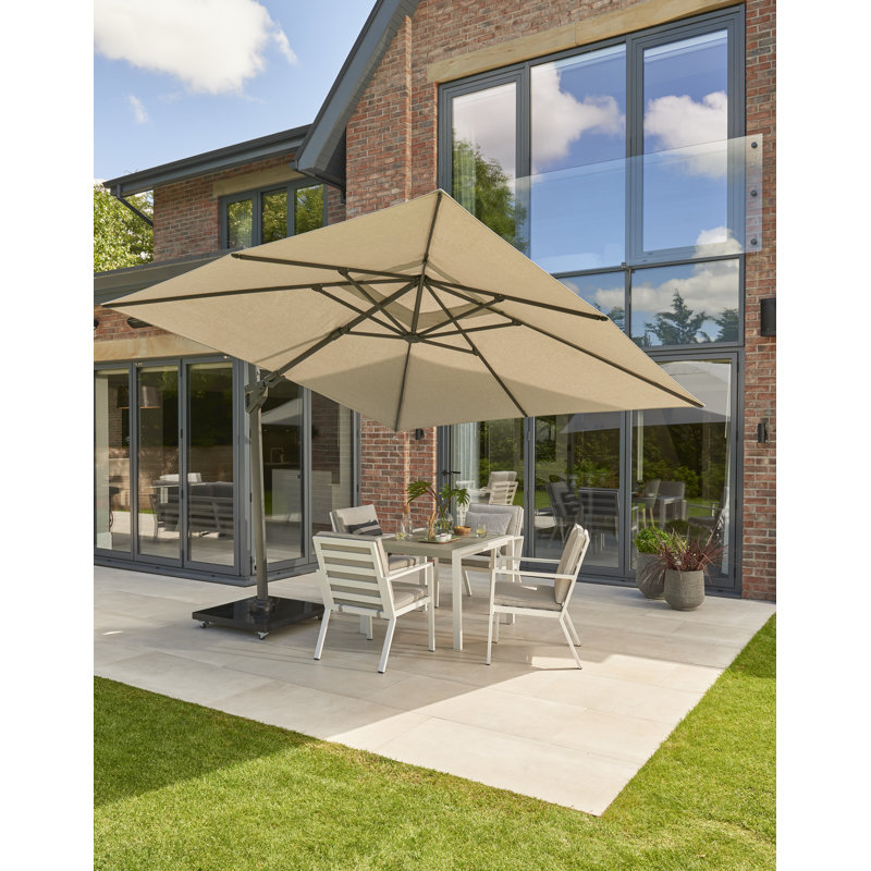 Pranet - Royce 3m Square Cantilever, Smoke Grey