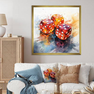 Casino Royale Dice V - Casino & Games Canvas Print