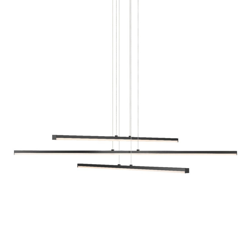 Stix 3 - Light LED Chandelier, Satin Black