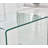 Transparent End Table,Tempered Clear Bent Glass Sidetable