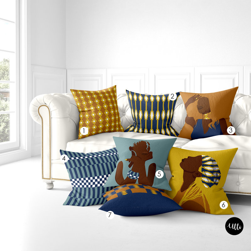 Housse de coussin d'intérieur cristal Crystal Tribal Kente, 16 po x 1 po