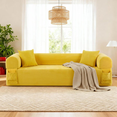 3Seater Sofa Boneless Couches,No Assembly Needed, Modern Sofa For Compact Living Rooms, Apartments, And Offices