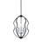 5-lamp matte black adjustable iron pendant light