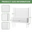 Ensemble de jardinière extérieure en PVC 71 po x l 35 po x P 24 po avec treillis pour jardin surélevé-1661411631-1663035901