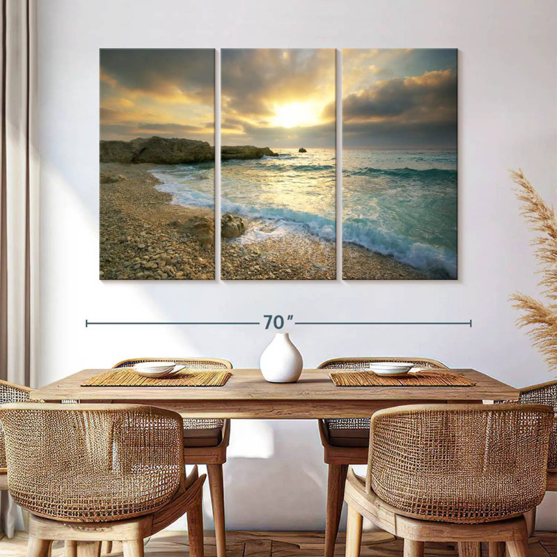 Gillard Mesmerizing Sunset Seascape, 42" H x 65" W