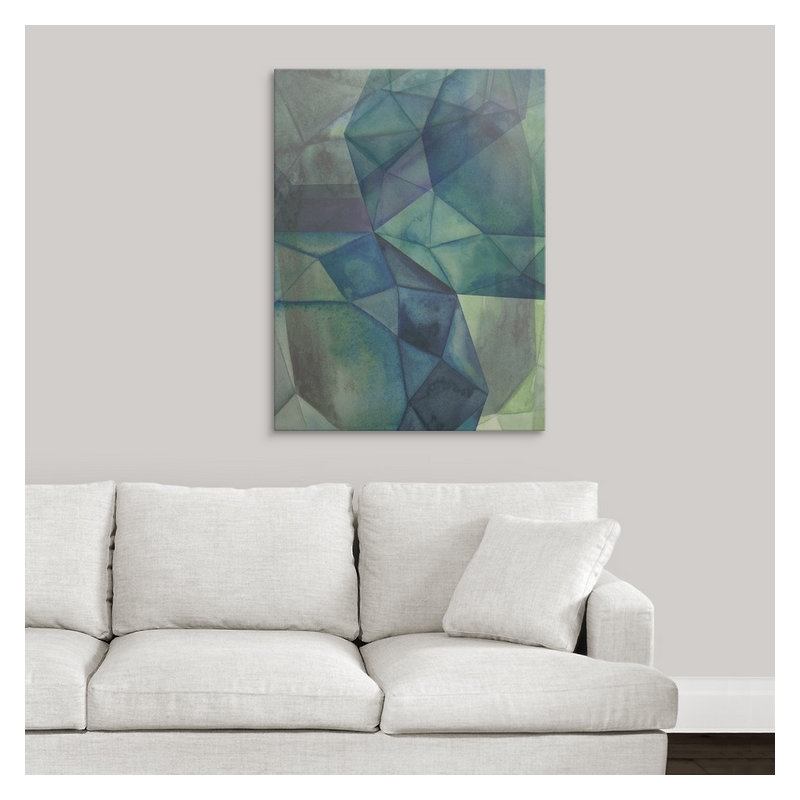 « i », reproduction d’impression dépilée Gemstones, H 36 po x l 27 po x P 1,5 po, Toile