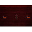 Tapis tribal rayé orange Gabbeh 6 x 8