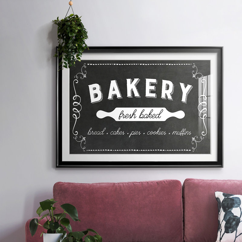 " Bakery ", Black, 19" H x 27" W x 1.5" D