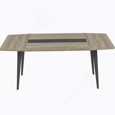 Long Office Table,Natural Style Conference Table,Boat Shaped Meeting Table