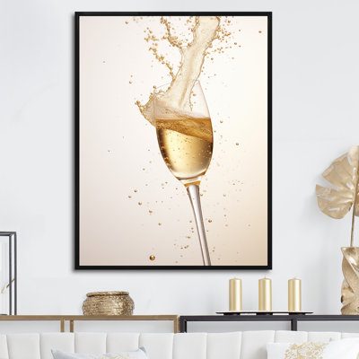 Champagne Spark sur impression sur toile