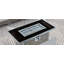 Foyer de table 43 po au gaz propane, foyer extérieur rectangulaire en osier à tissage ouvert de 60000 BTU avec pare-vent en verre pour terrasse extérieure-659713467
