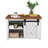 31.5" Square Lift Top Coffee Table with Hidden Storage and Sliding Barn Door-1578144356