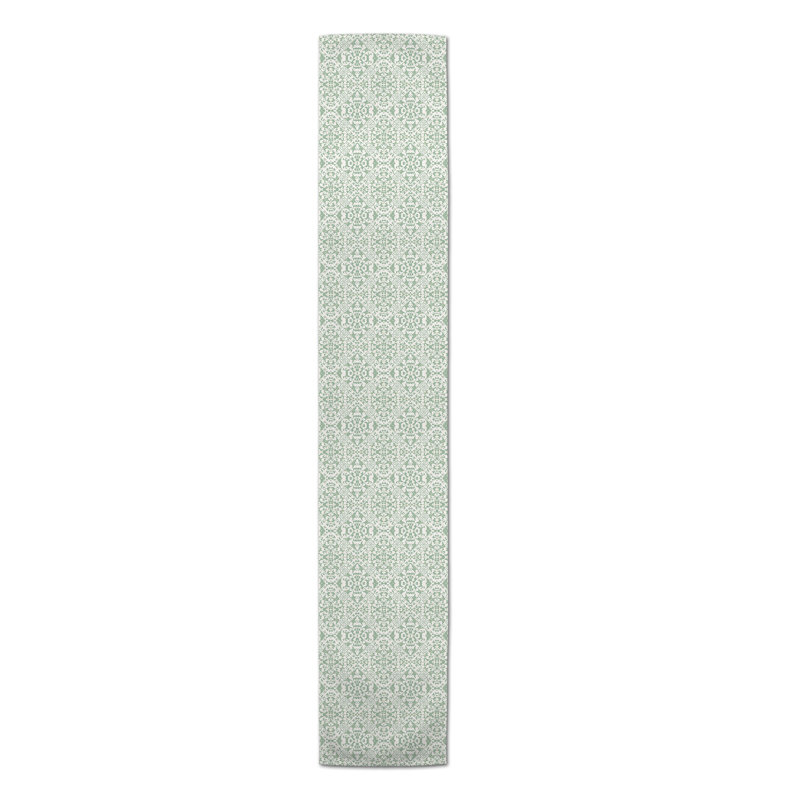 Chemin de table à imprimé tile Durkee, L 72 po x l 16 po