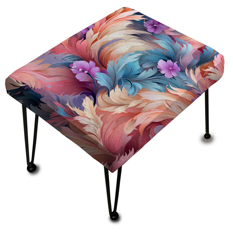 Rêve rose floral à plumes