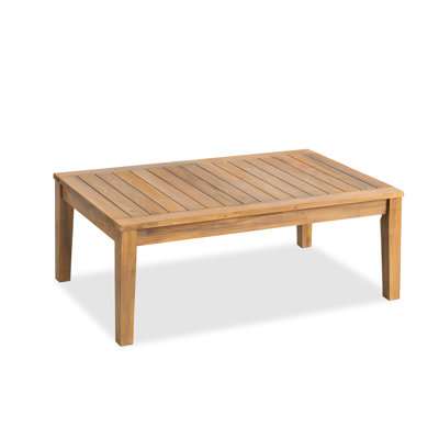 Solid Wood Rectangular Patio Coffee Table