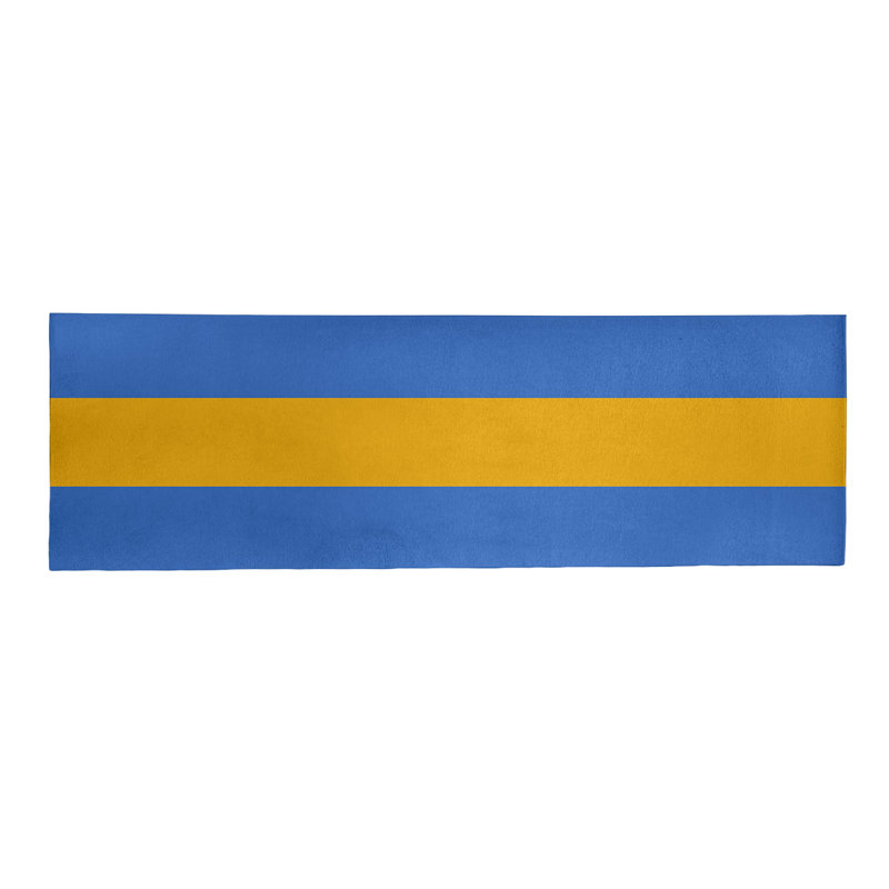 Tapis bleu/jaune, Tapis de couloir 2 pi 6 po x 8 pi