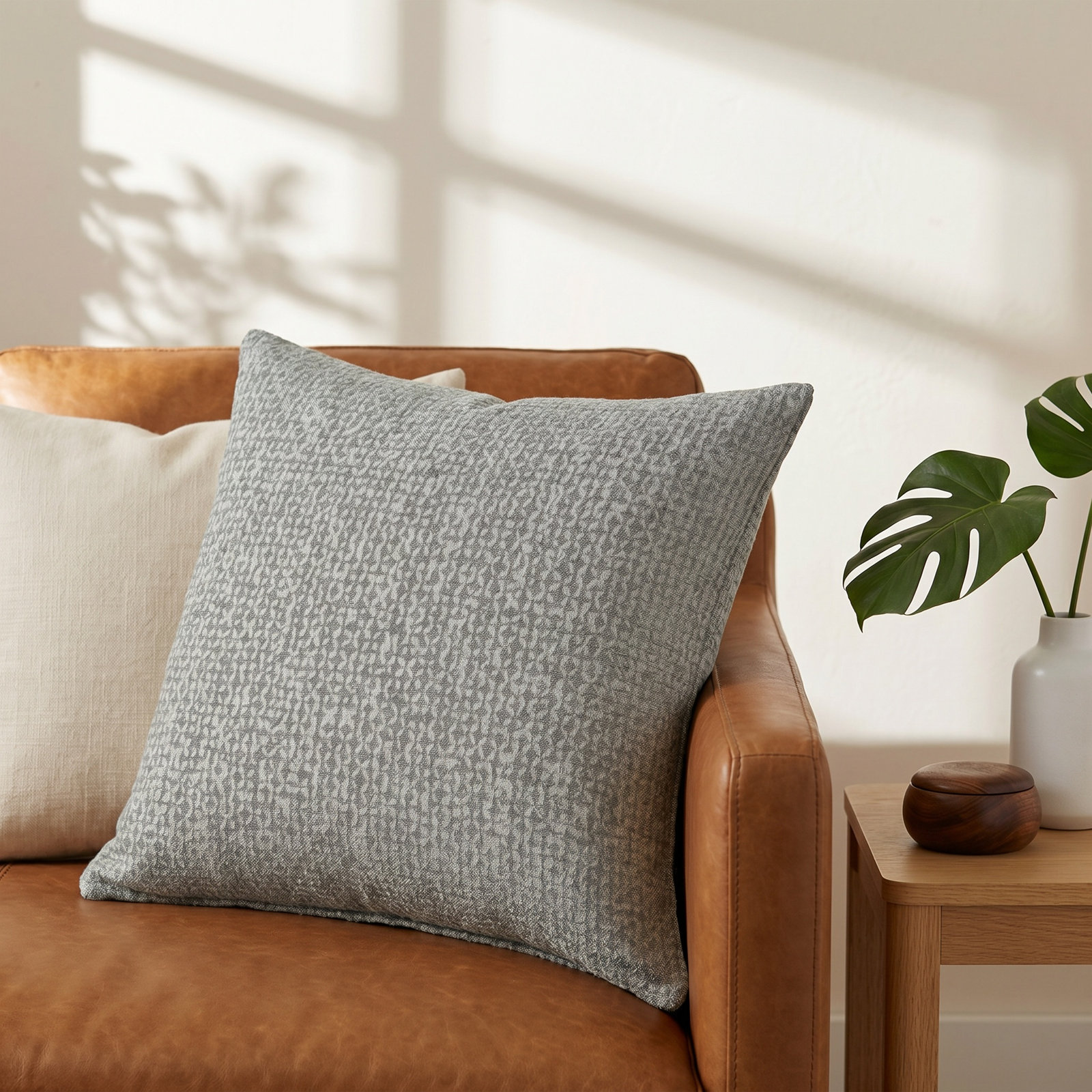 Nimbus Geo Accent Pillow, Blue, Feather