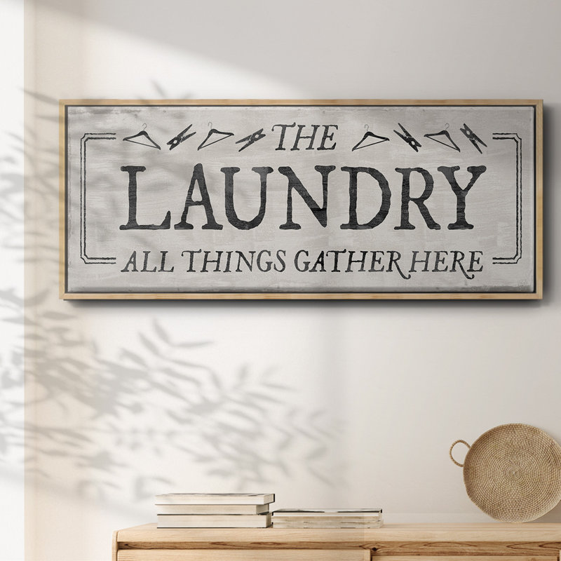 Laundry Gathers- Framed Canvas