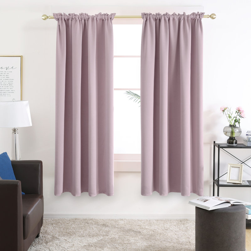 Harlowe Room Darkening Curtain Pair, 38" W x 84" L, Light Beige