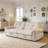 77‘’  Multifunctional 2-in-1 Sofa Bed, Beige-1775613096