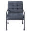 Fauteuil d'appoint gris et gris à dossier coussiné