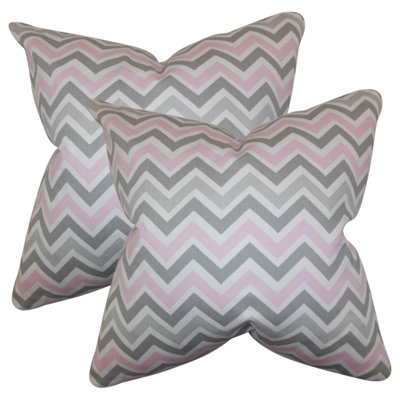 Zigzag Cotton Throw Pillow