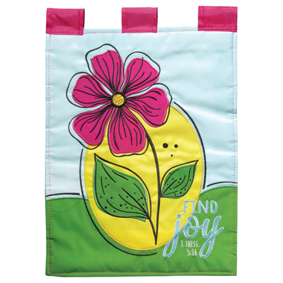 Trouve un polyester de 2 côtés 18 x 13 po find joy drapeau de jardin