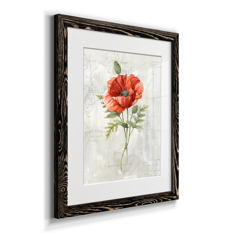 Lin coquelicot - Cadre photo, impression sur papier, H 24 po x l 18 po x P 1,5 po, Noir