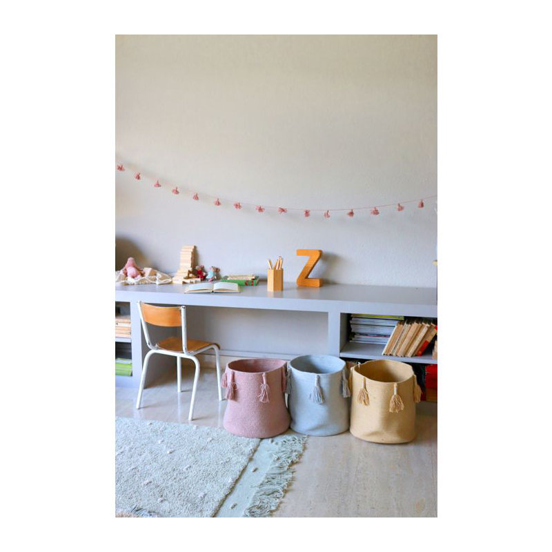 Panier en coton et bois, Miel