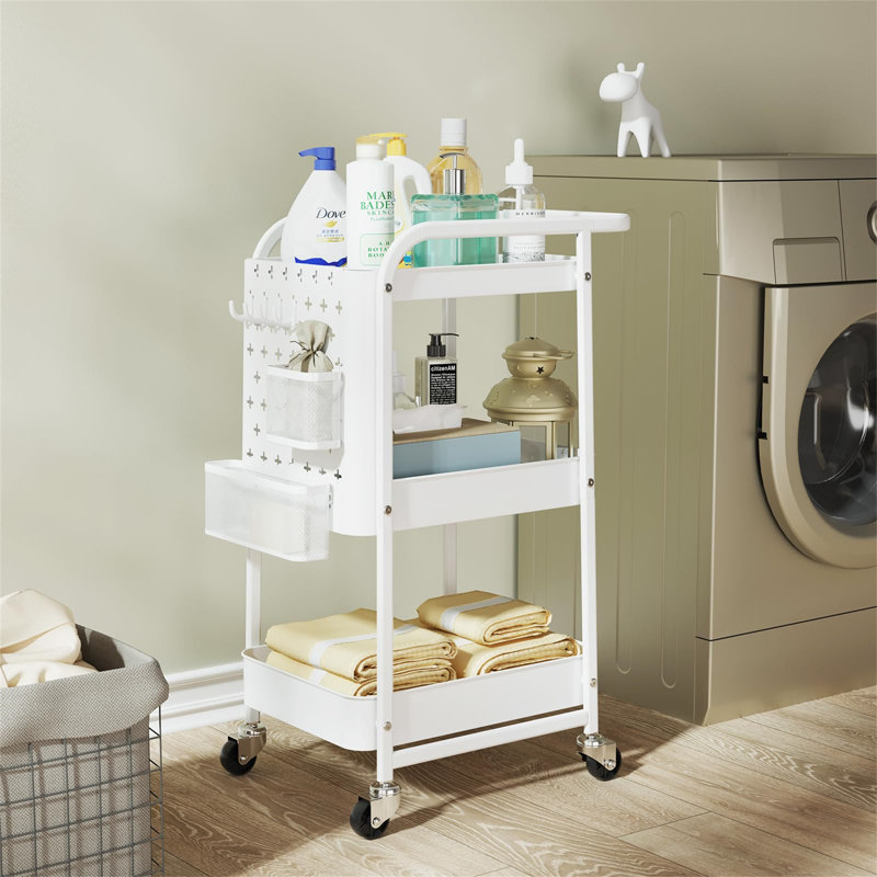 Arunjit Metal Bar Cart,  White