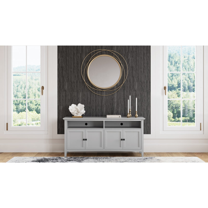 Console de divertissement Renee Grace 64 po, Gris éléphant