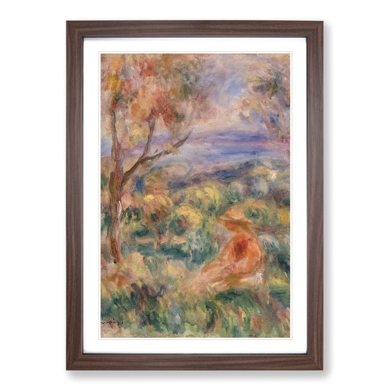 Seated Woman Vol.2 by Pierre-Auguste Renoir - Picture Frame Painting, 65cm H x 48cm W x 2cm D, Walnut Framed