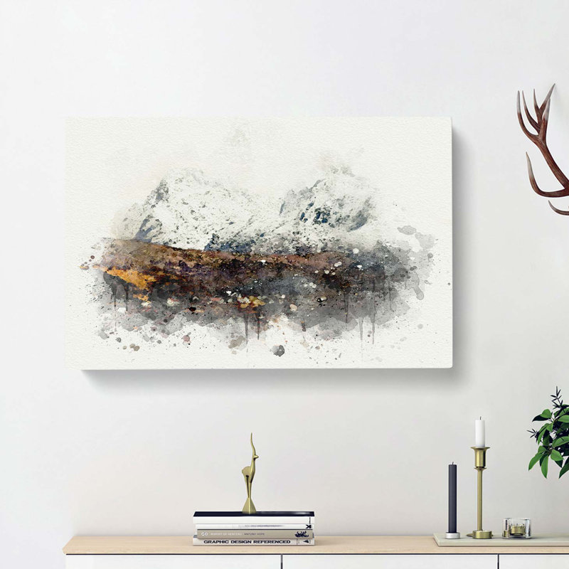 Road Through Lofoten In Norway In Abstract - Wrapped Canvas, 60cm H x 91cm W x 3cm D