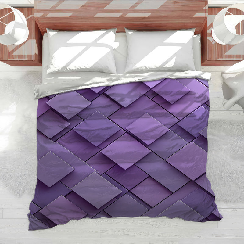 Square Layers Bedding Abstract Comforter Minimalist, Twin XL Comforter