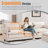 Oversized Modular Sectional Sofa With Movable Ottoman, 4 Seat Modern Corduroy Couch, Convertible L Shaped For Living And Office-1691955832