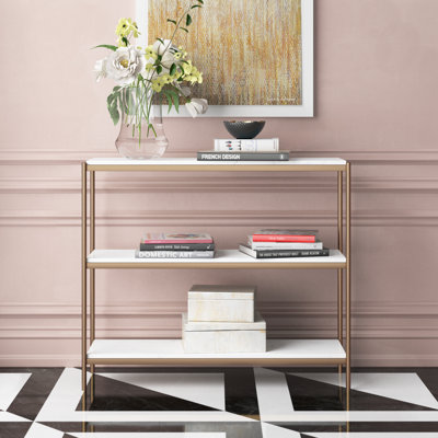 36'' Marble Top Console Table
