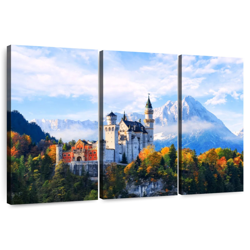 Lilie Neuschwanstein Castle Bavarian Alps, 48" H x 74" W