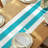 Turquoise Striped Table Runner 108" x 14"-27798653-27778789