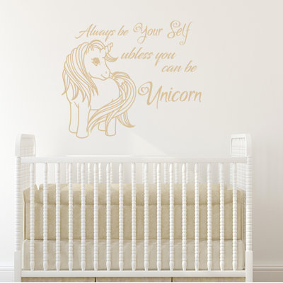 Décalcomanie murale chambre de bébé licorne