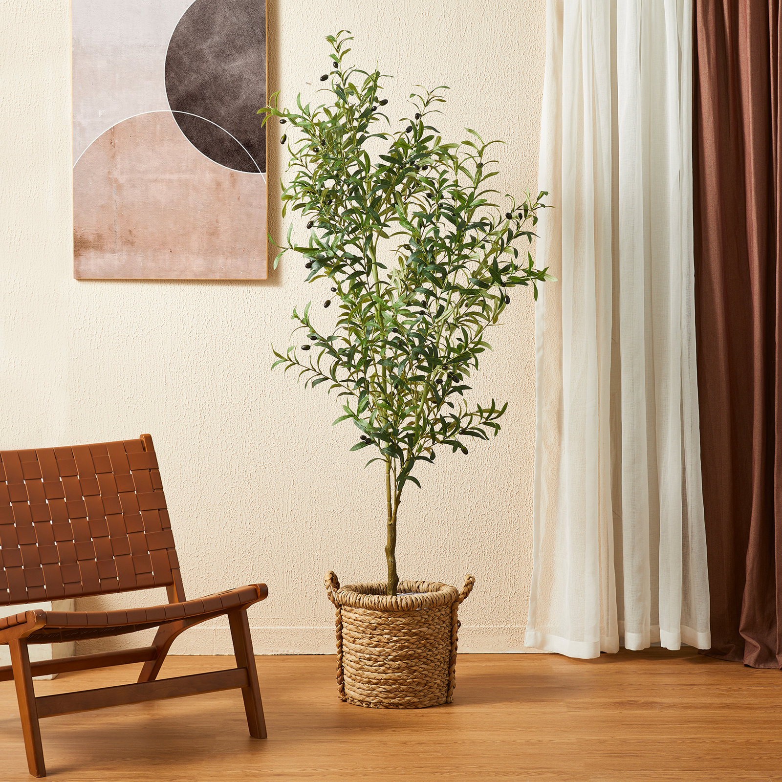 Amee 70" Olive Tree in Pot