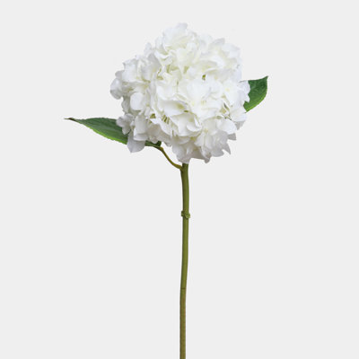 Hortensia blanc 18 po Real Touch