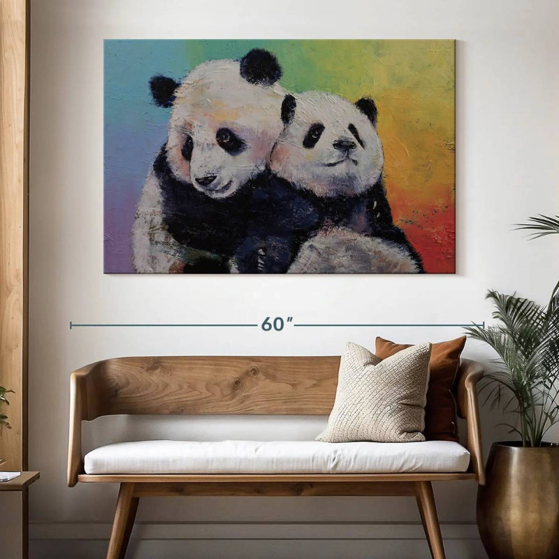 Brampt Panda Hugs, 34" H x 51" W