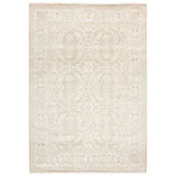 Oushak Oriental Hand-Knotted Wool Light Gray/Ivory Area Rug