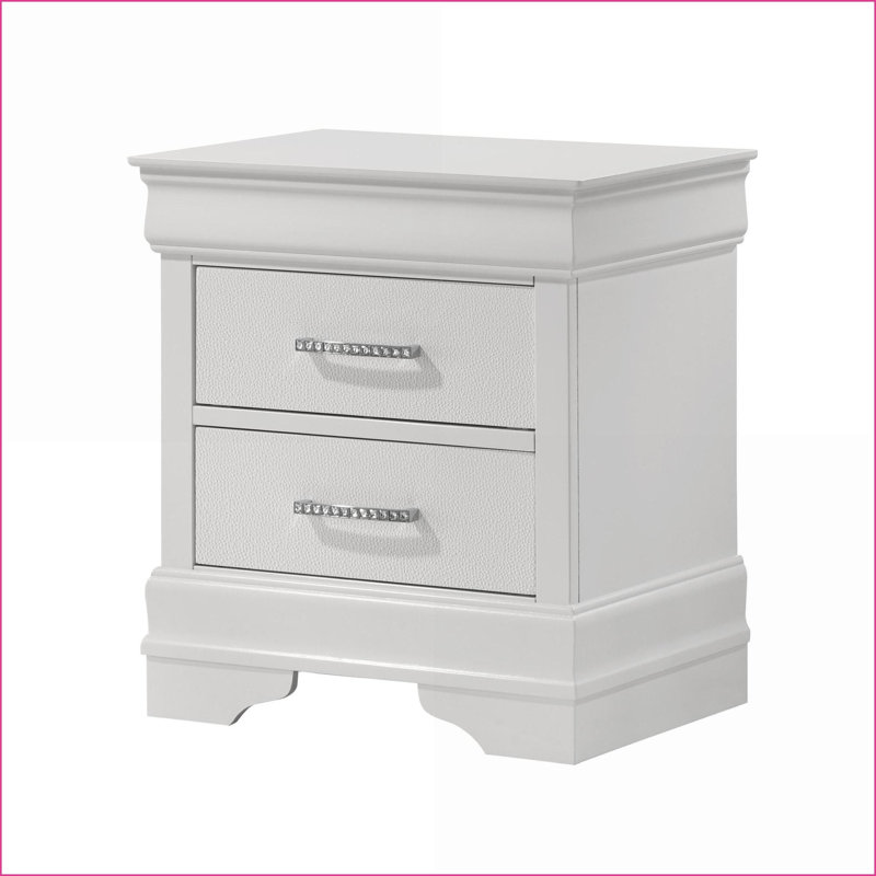 Table de chevet 2 tiroirs Modern Glam