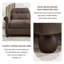Canapé d'angle modulaire en chenille marron de 250 cm (98 po) en forme de U avec 2 poufs et coussins lombaires-418217070